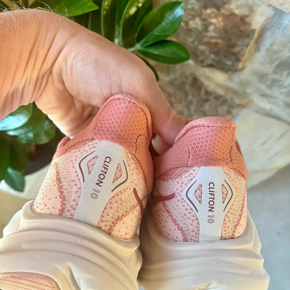 Hoka Clifton 10 Coral Athletic Shoes, 6.5